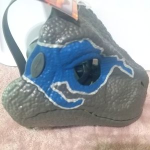 New Mattel Jurassic World Dominion VELOCIRAPTOR BLUE Dinosaur Dino Mask Rare 022